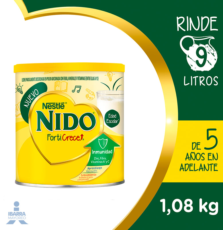 Leche Nido Forticrece Lata 1.08 kg
