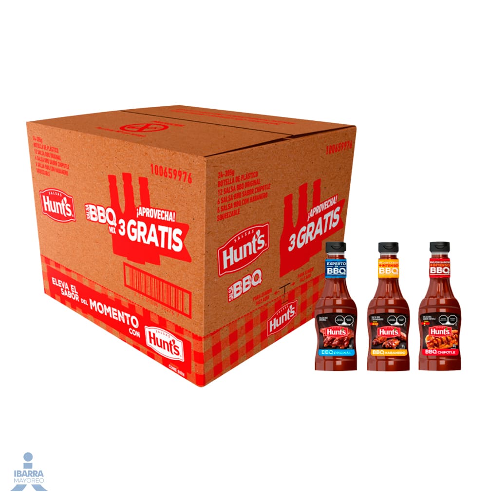 Salsa Hunts Barbecue 21/305 g + 3 GRATIS