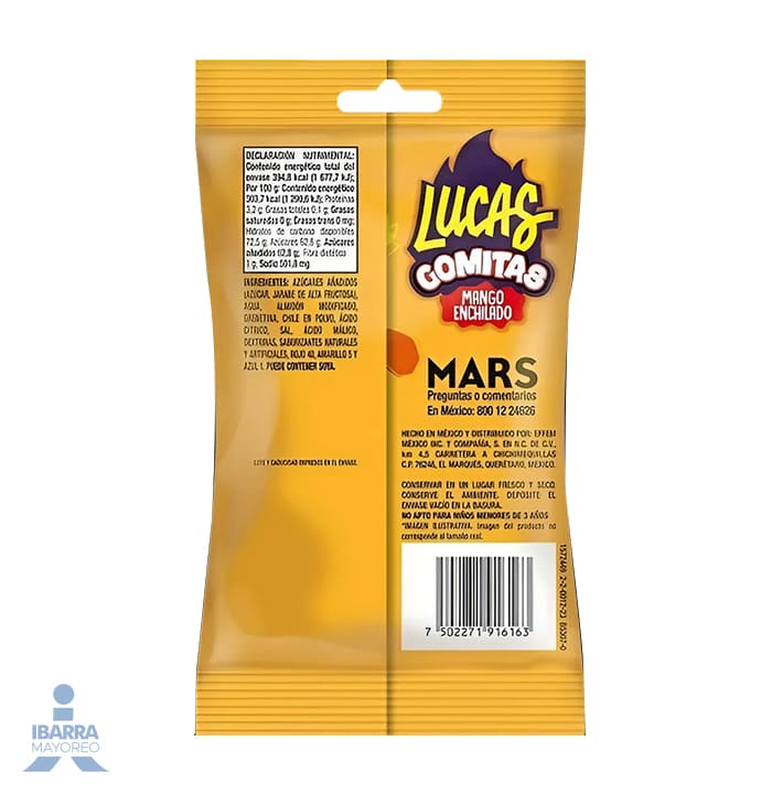 Gomitas Lucas Mango Enchilado 130 g
