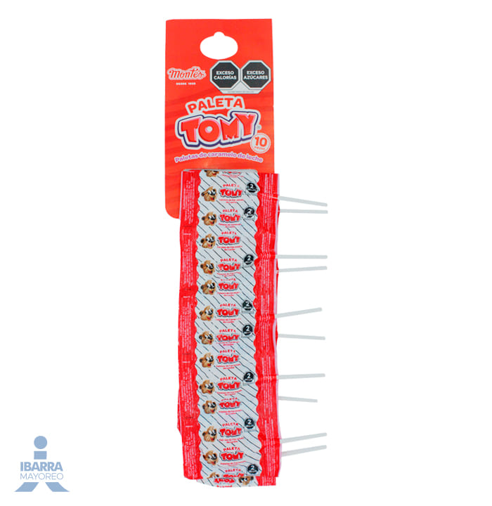 Paleta de Caramelo Montes Tomy 10 pzas.