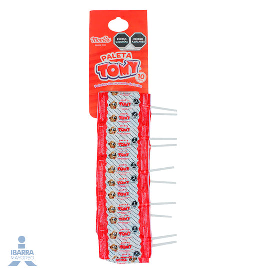 Paleta de Caramelo Montes Tomy 10 pzas.