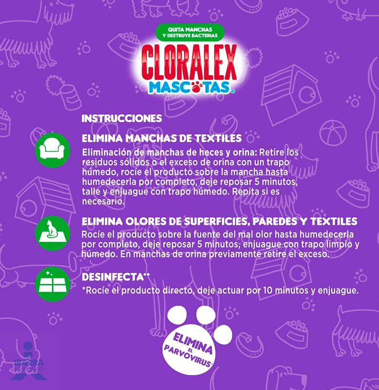 Blanqueador Cloralex Mascotas Interiores 950 ml