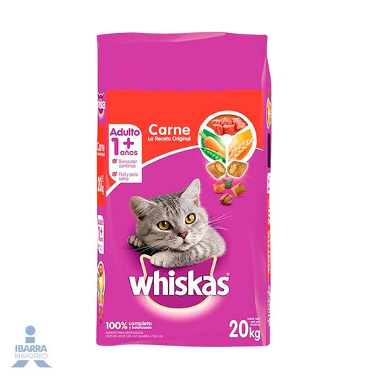 Alimento Whiskas Carne Receta Original 20 kg