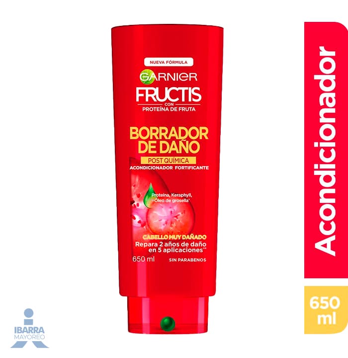 Acondicionador Garnier Fructis Borrador de Daño Pq 650 ml