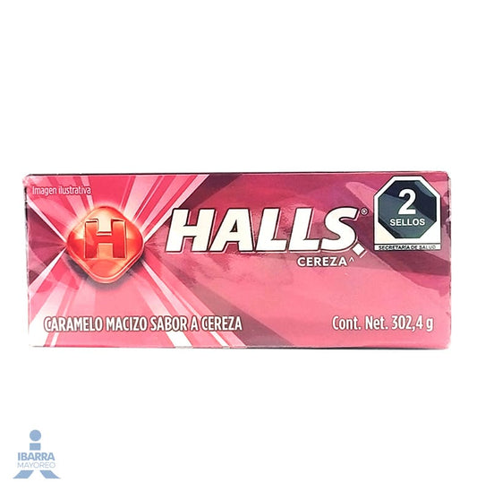 Pastilla Halls Cereza 12 pzas.