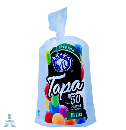 Tapa Plástico Reyma Lisa no. 10 50 pzas.
