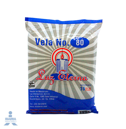 Vela Luz Eterna no. 80 16 pzas.
