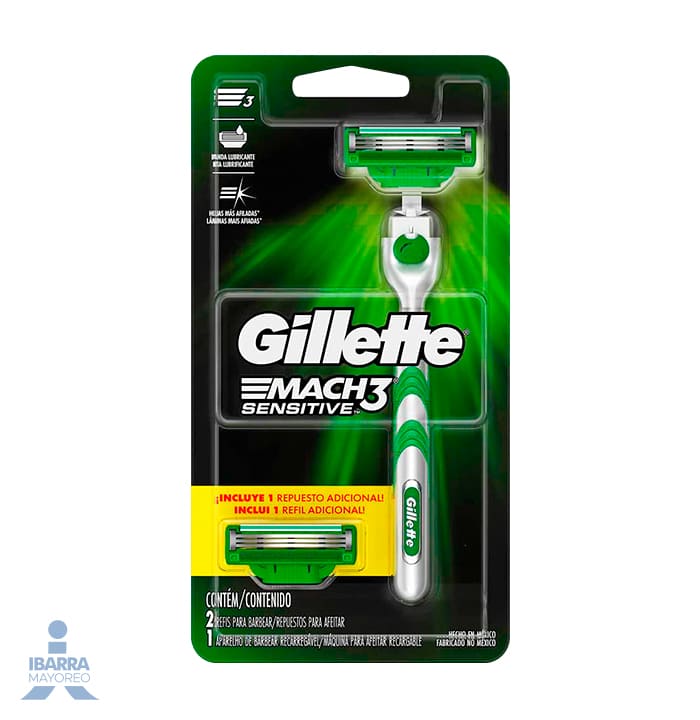 Rastrillo Gillette Mach3 Sensitive GRATIS 2 cartuchos