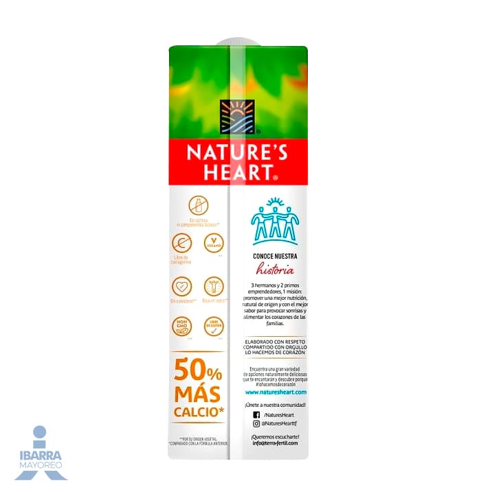 Alimento Líquido Natures Heart Almendra sin Azúcar 946 ml