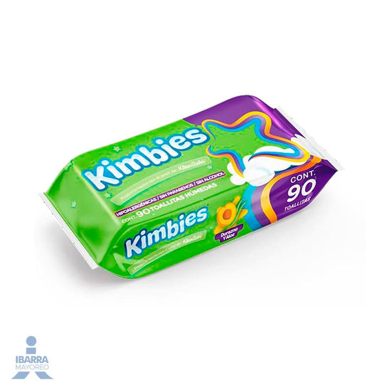 Toallitas Húmedas Kimbies Durazno Aloe 90 pzas.