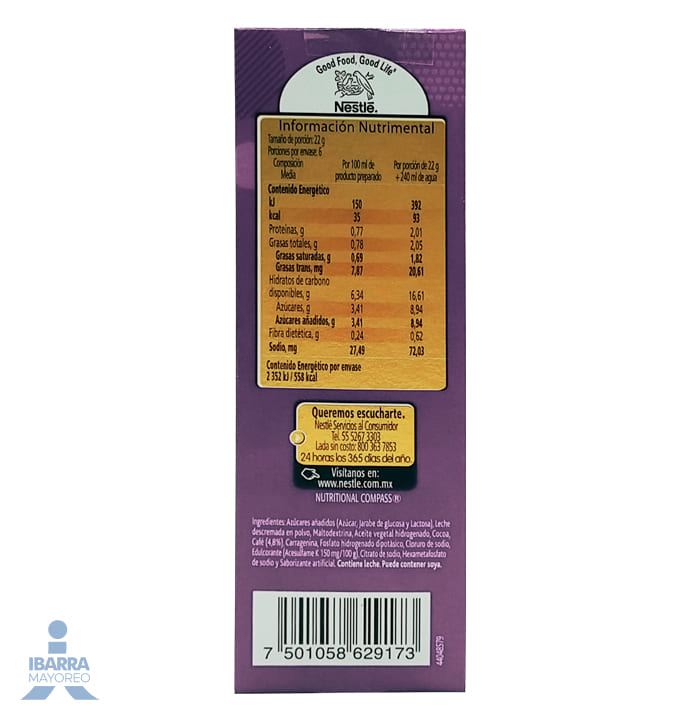 Café soluble Nescafé Cappuccino Moka 6 Sticks 22 g c/u 132 g
