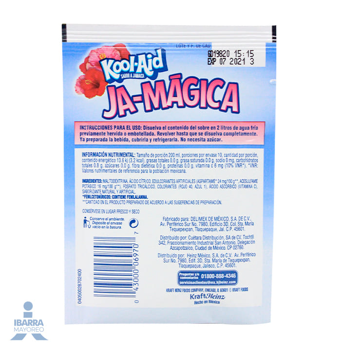 Refresco Kool Aid Ja-Mágica 15 g