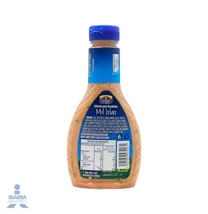 Aderezo Clemente Jacques Mil Islas 237 ml