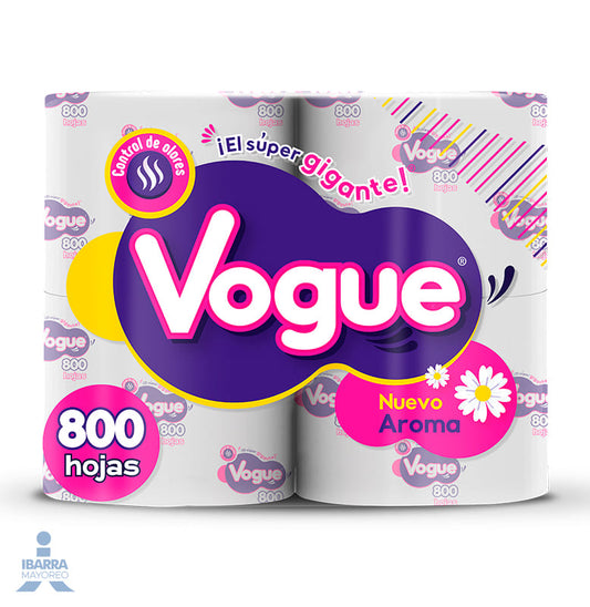 Papel Higiénico Vogue 800 hojas 4 rollos