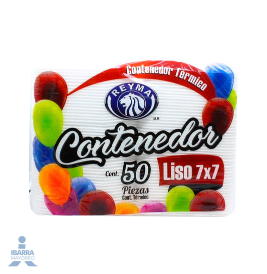 Contenedor Térmico Reyma 7 x 7 Liso 50 pzas.