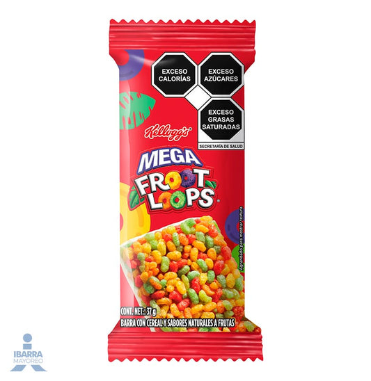 Barra de Cereal Kelloggs Mega Froot Loops 37 g