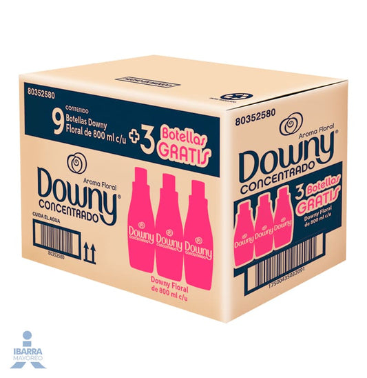 Suavizante Downy Concentrado Floral 9/800 ml GRATIS 3 botellas 800 ml
