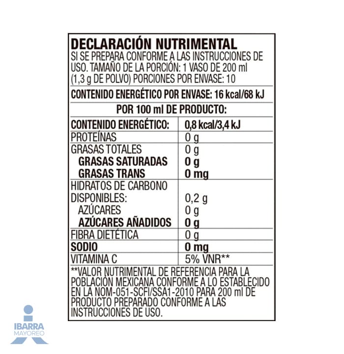 Bebida en Polvo Zuko Sabor Naranja 13 g