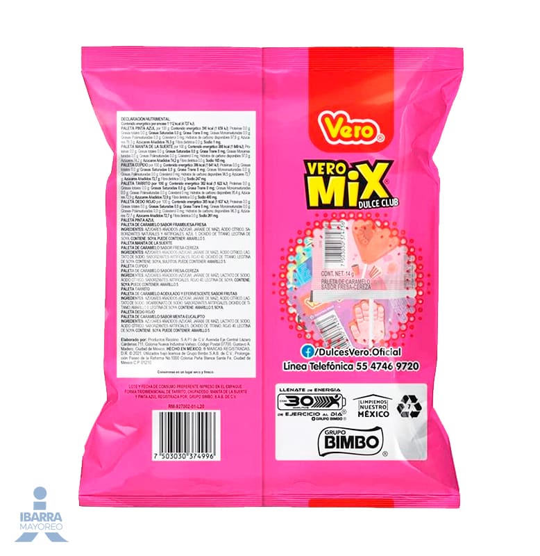 Paleta Vero Mix 20 pzas.