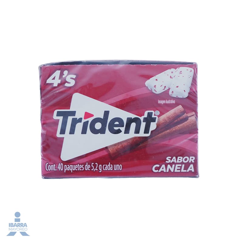 Chicle Trident Canela 40/4 pzas.
