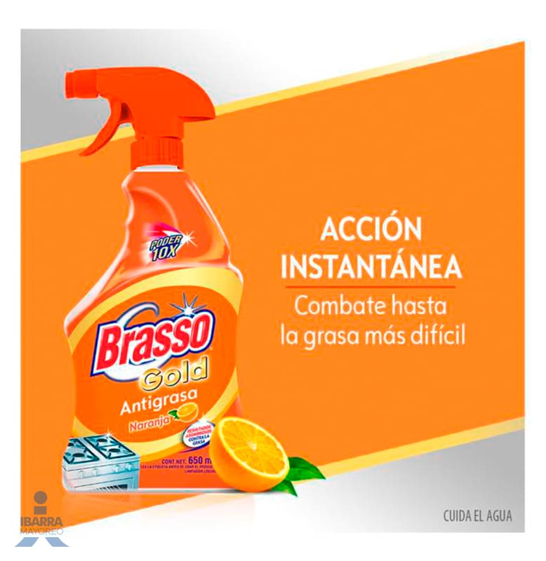Limpiador Brasso Naranja Antigrasa Gatillo 650 ml