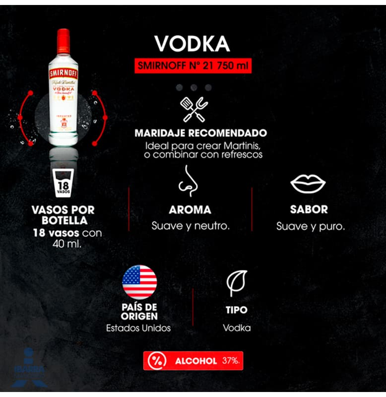 Vodka Smirnoff Proff 750 ml