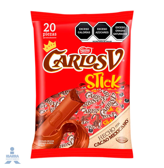 Chocolate Carlos V Original Stick 20 piezas 8 g c/u