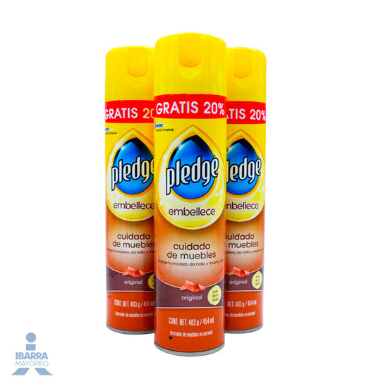 Limpiador Pledge Maderas Blem Aerosol 333 g