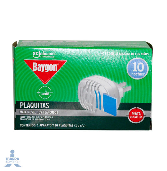 Insecticida Baygon Plaquitas Vapor 10 pzas.