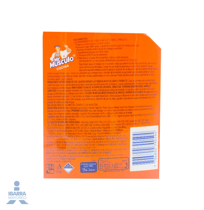 Limpiador Mr. Músculo Cocina Total Naranja 650 ml