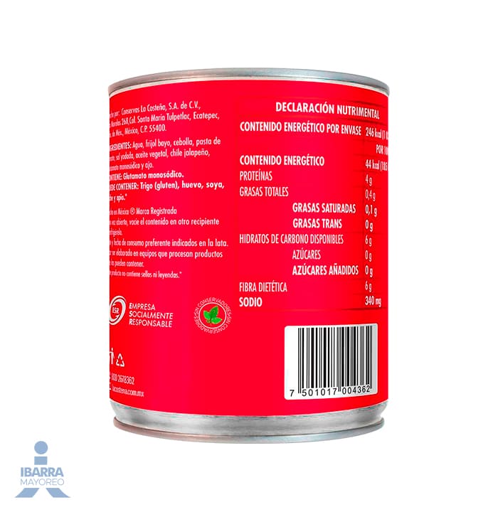 Frijol Bayo Entero La Costeña 560 g