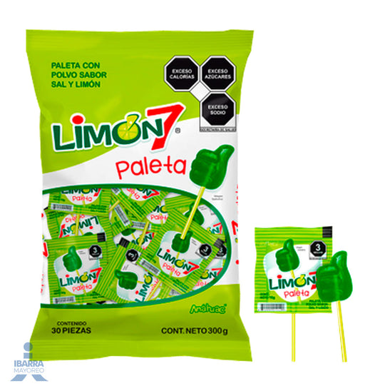 Paleta Anáhuac Limón 7 30 pzas.