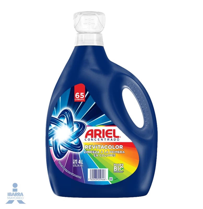 Detergente Ariel Líquido Revitacolor 4 L