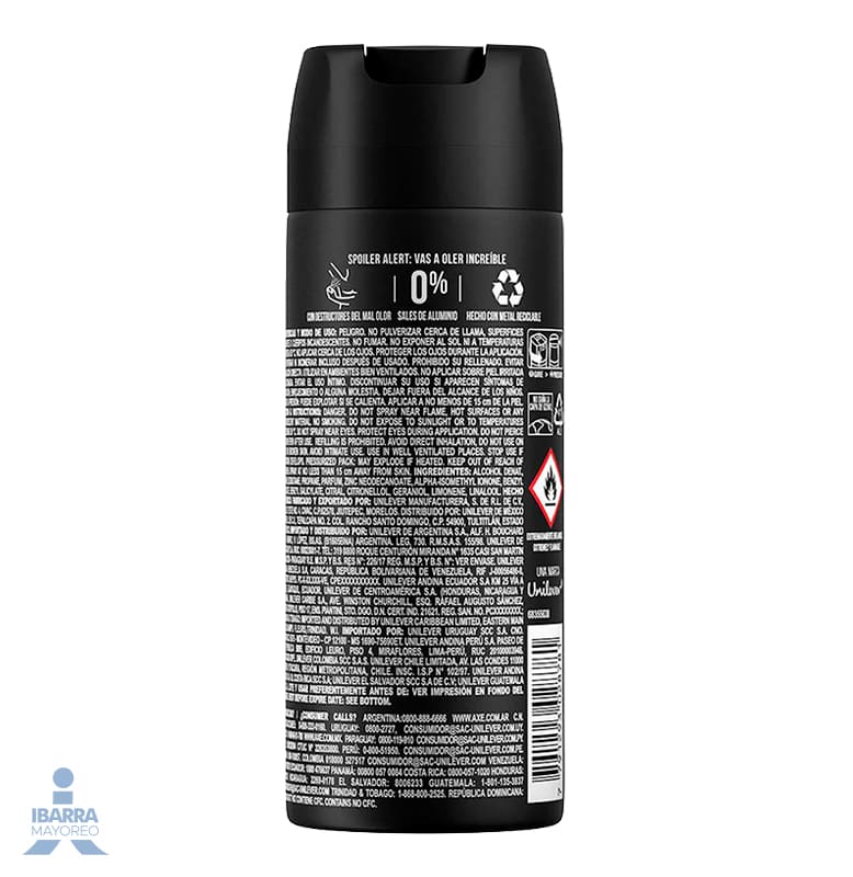 Desodorante Axe Black Hombre Aerosol 96 g