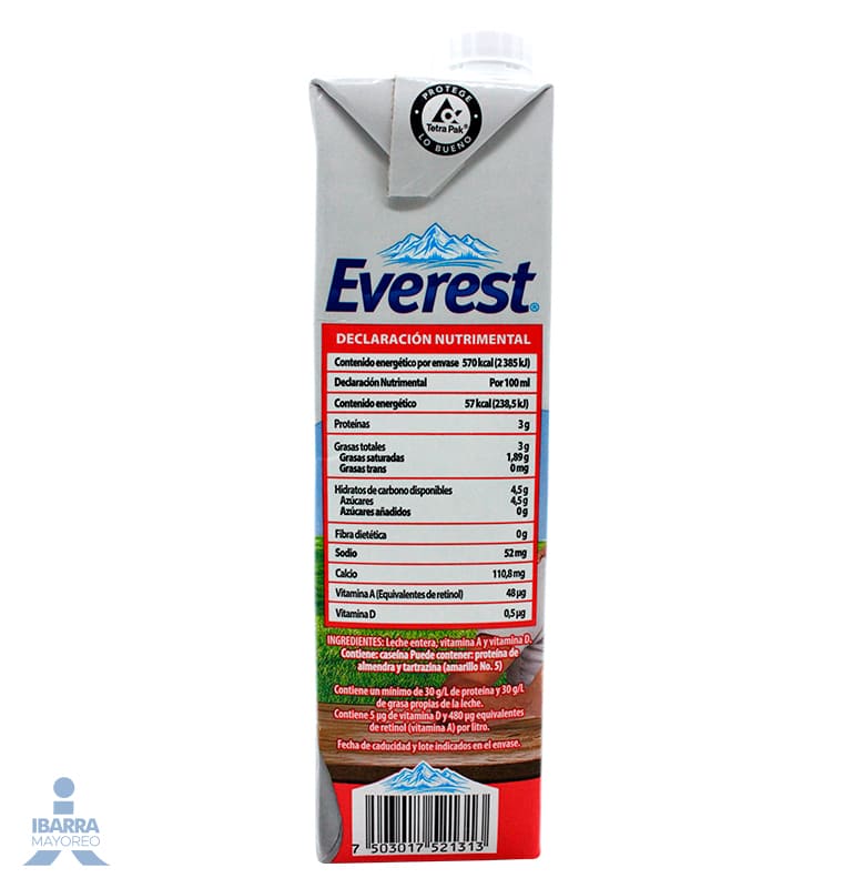 Leche Everest Entera 1 L
