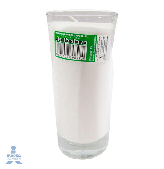 Veladora Mística Jaibolera Lisa Blanca
