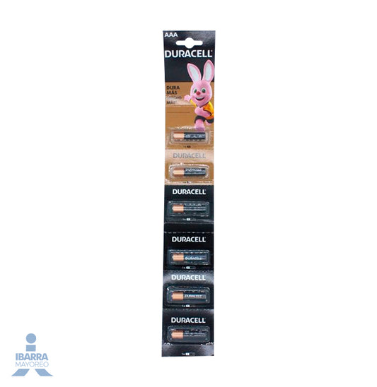 Batería Duracell AAA Tira 6 pzas.