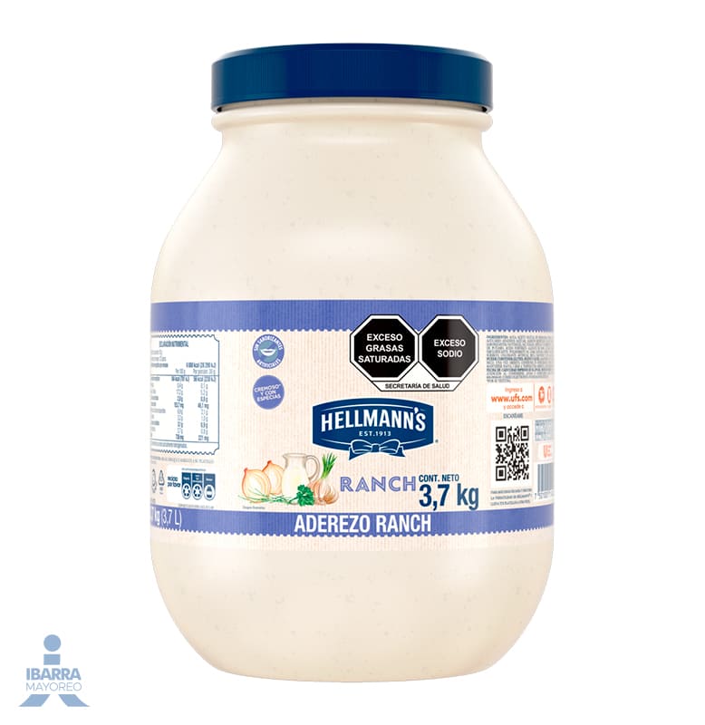 Hellmanns Aderezo Ranch Regular 3.7 kg