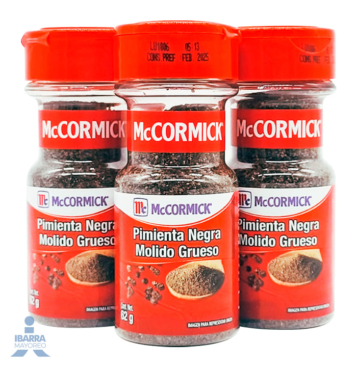 Especia Pimienta Negra Molida McCormick 62 g