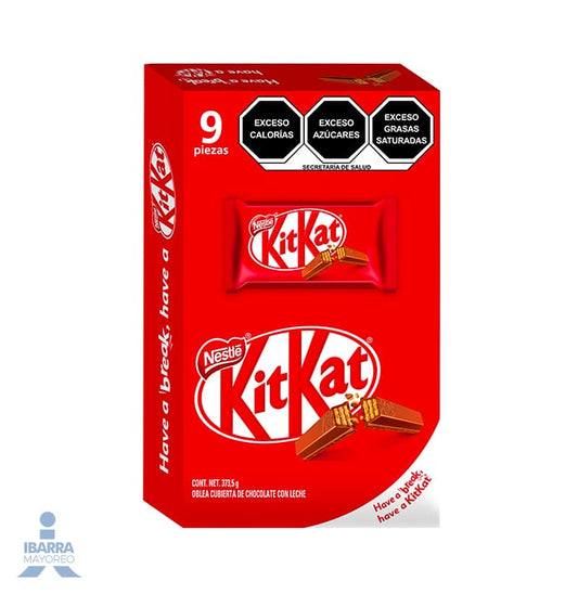 Oblea KitKat Milk Chocolate con Leche 9 piezas de 41.5 g c/u