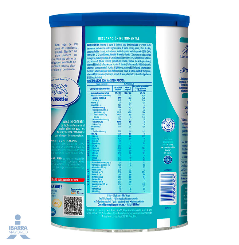 Fórmula Infantil NAN 3 Optimal Pro a partir de 1 año 1.2 kg