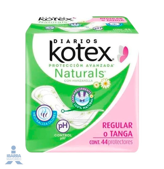 Toalla Panty Protector Kotex Manzanilla Regular 44 pzas.