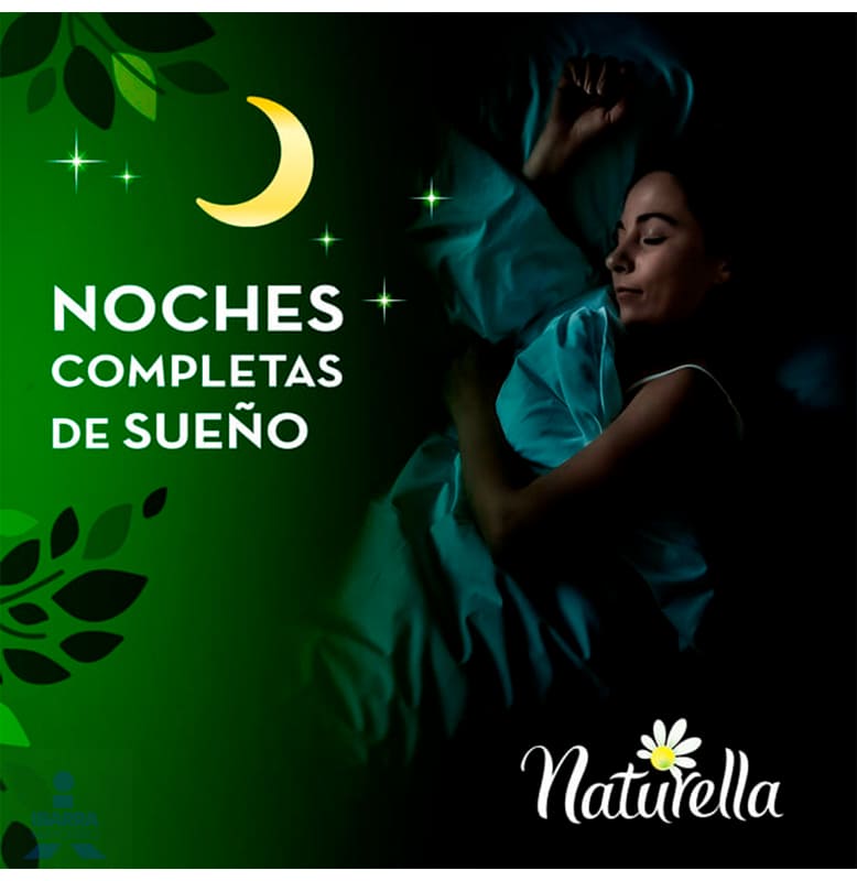 Toalla Sanitaria Naturella Nocturna con alas 8 pzas.