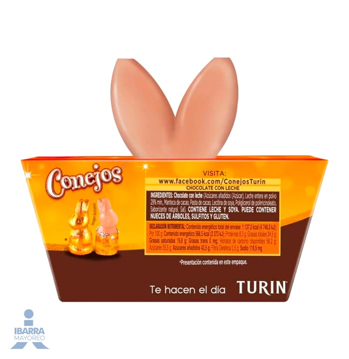 Chocolate Turín Conejo Cajilla 200 g