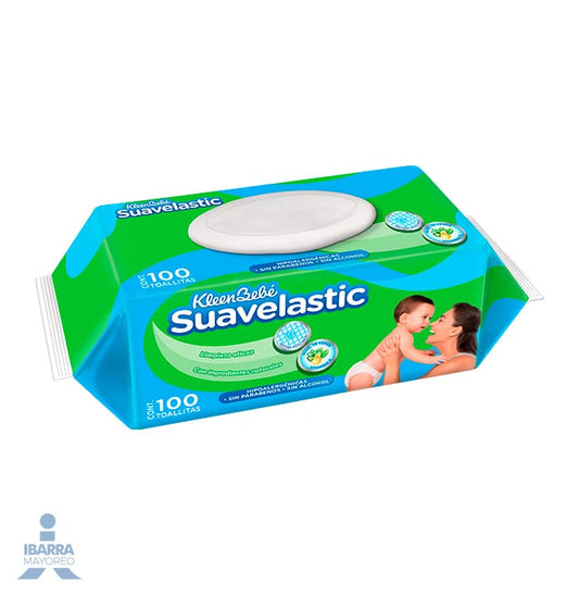 Toallitas Húmedas KleenBebé Suavelastic Max 100 pzas.