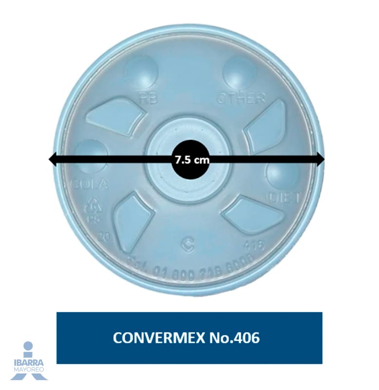 Tapa Plástico Convermex no. 406 50 pzas.