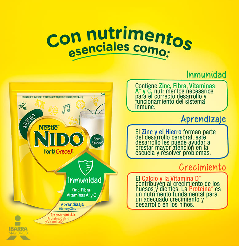 Leche Nido Forticrece Bolsa 480 g
