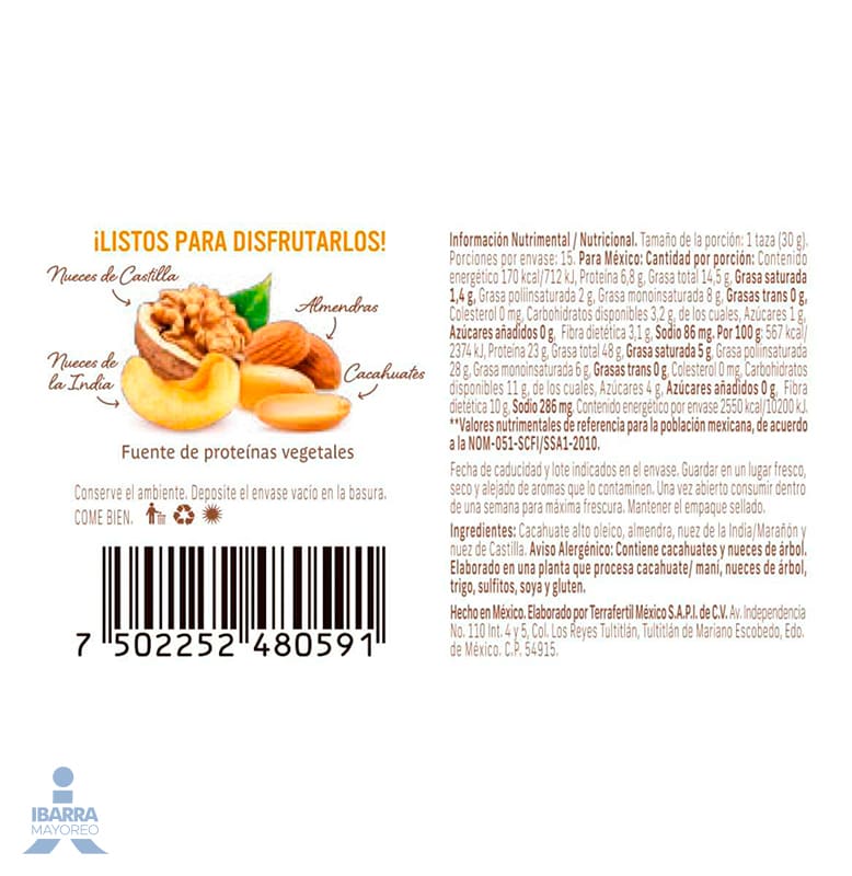 Natures Heart Nuez de la India 450 g
