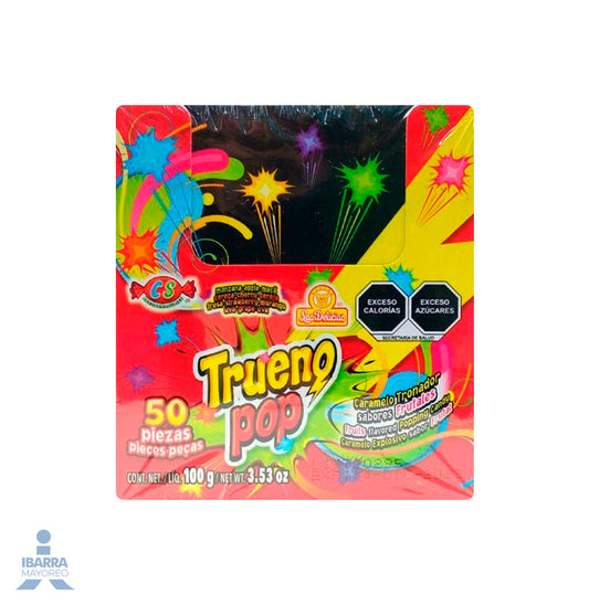 Dulce Las Delicias Trueno Pop 50 pzas.