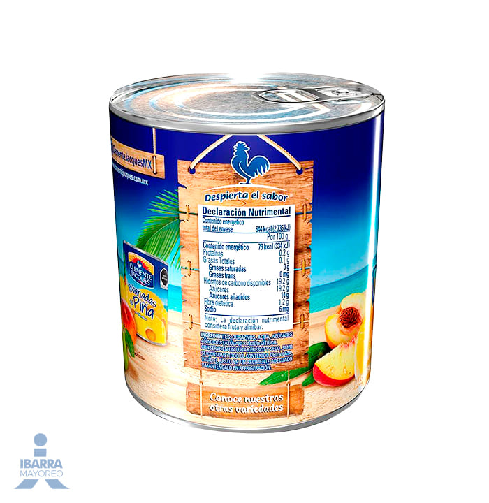 Durazno Clemente Jacques Mitades 820 g
